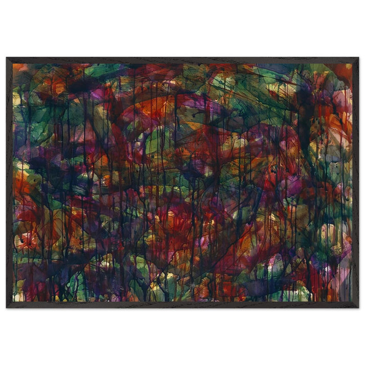 Untitled - 1957 N2 - Norman Bluhm 70x100 cm / 28x40 inches Framed Art Print – Black Wooden Frame