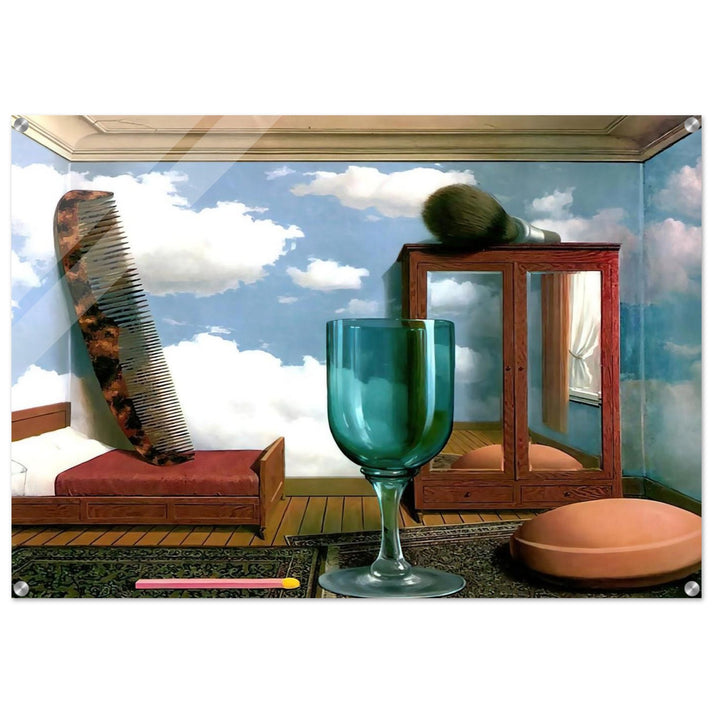 PERSONAL VALUES 1952 - Rene Magritte Acrylic Print - 70x100 cm / 28x40″ inches | Rene Magritte Wall Art | Rene Magritte Prints