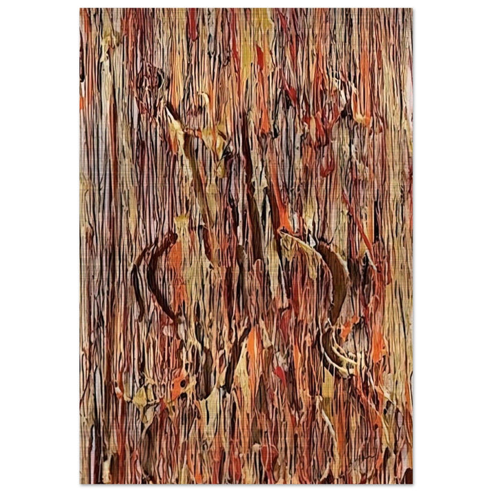 Gold and Red - 1990 - Arman Brushed Aluminum Print - 70x100 cm / 28x40 inches | Arman Aluminum Print | Arman Prints