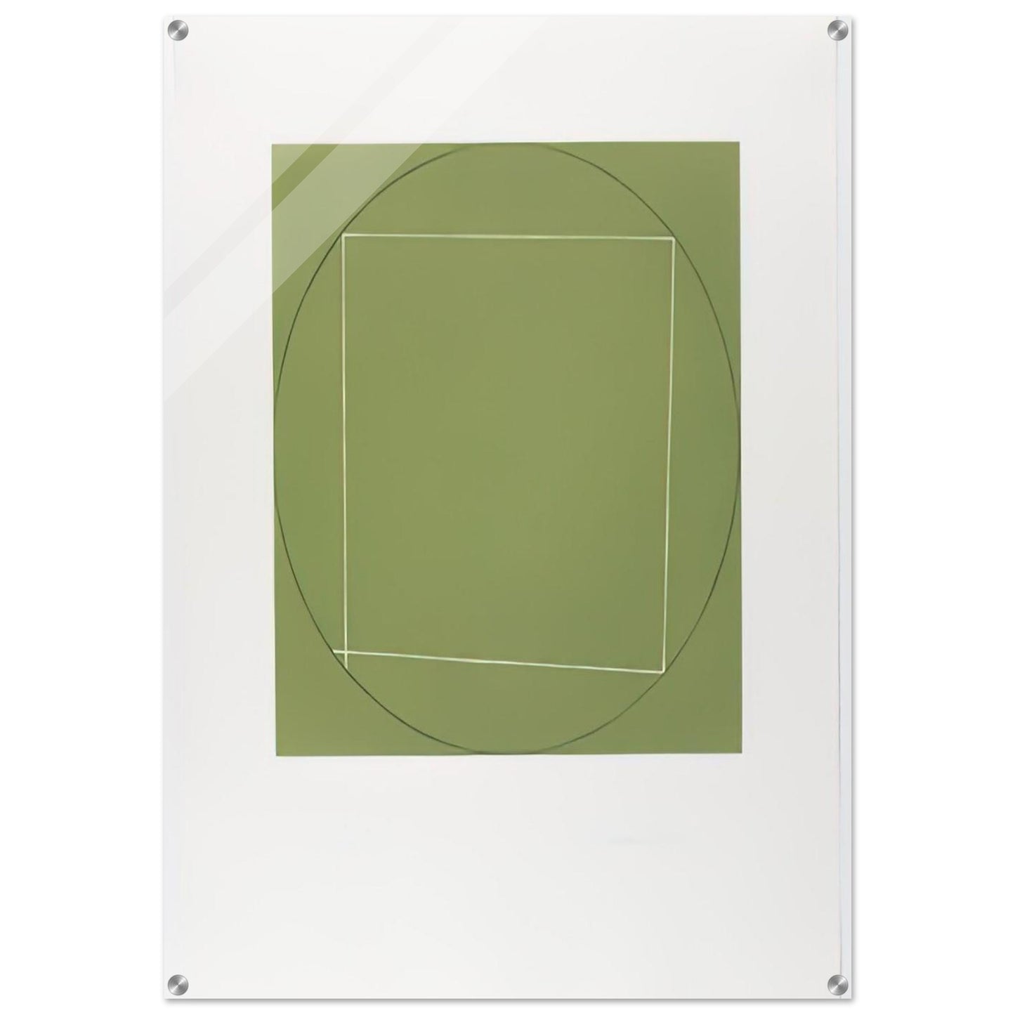 UNTITLED FROM SEVEN AQUATINTS 1973 - Robert Mangold Acrylic Print - 70x100 cm / 28x40″ inches