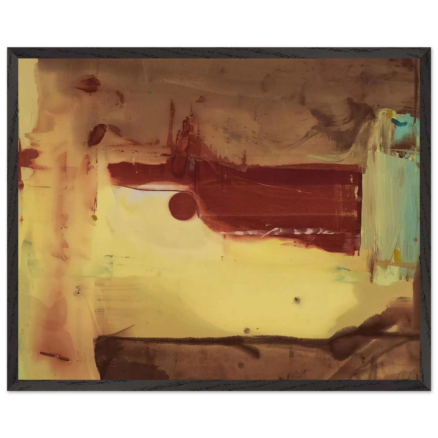 Helen Frankenthaler - Desert Pass - 1976 Wall art - A2 (42 x 59.4 cm) - Premium Wooden Framed Poster With Fine Art Paper - Wood frame