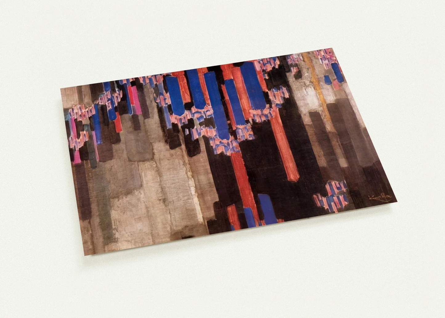 Ordination of verticals By Frantisek Kupka Pack of 10 Post Cards | Frantisek Kupka Post Cards | A6 (10.5 x 14.8 cm) - 4.1 x 5.8 inches