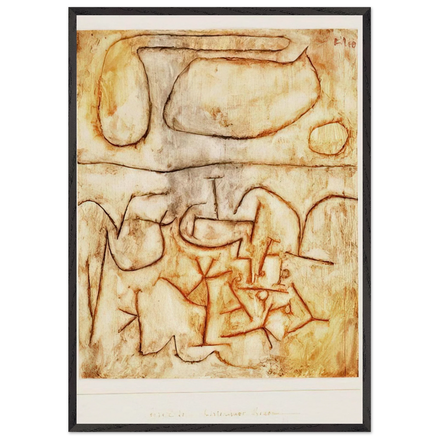 HISTORIC GROUND 1939 - Paul Klee Framed Art Print – Black Wooden Frame - Default Title - -Framed Art Print