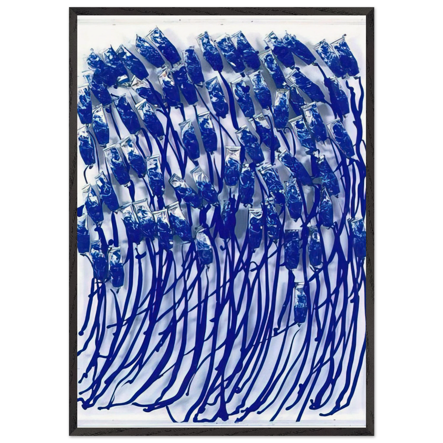 Blue Paint Tubes - 1990 - Arman 70x100 cm / 28x40 inches Framed Art Print – Black Wooden Frame