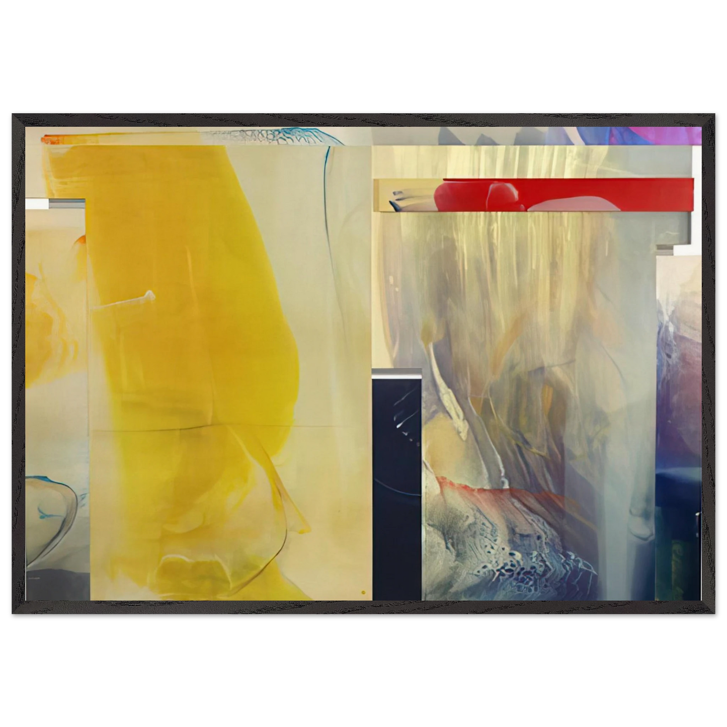 River Falls - Sam Gilliam Framed Art Print – Black Wooden Frame - Default Title - -Framed Art Print