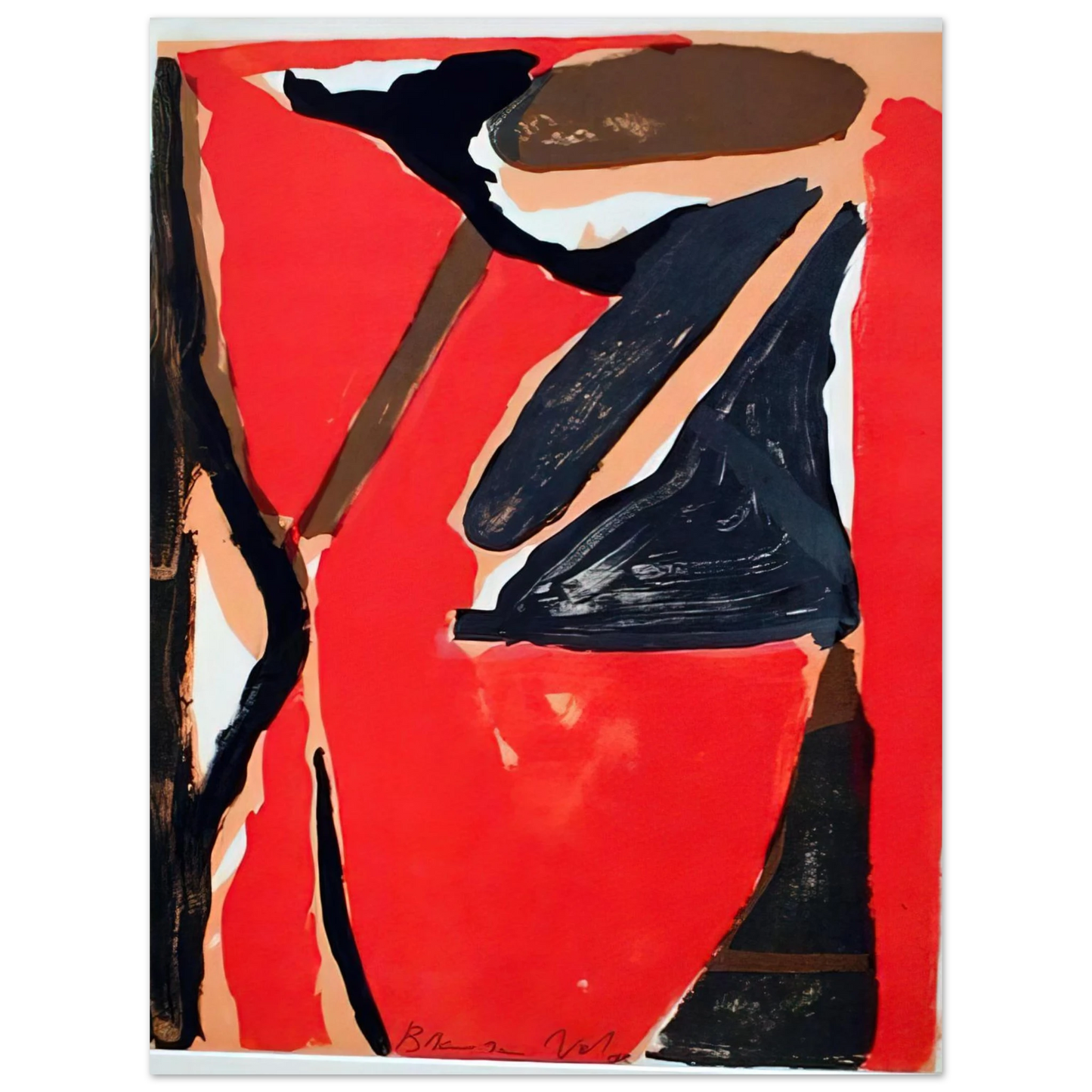 Bram van Velde - L'Unique III - 1973 Fine Art Poster - Default Title