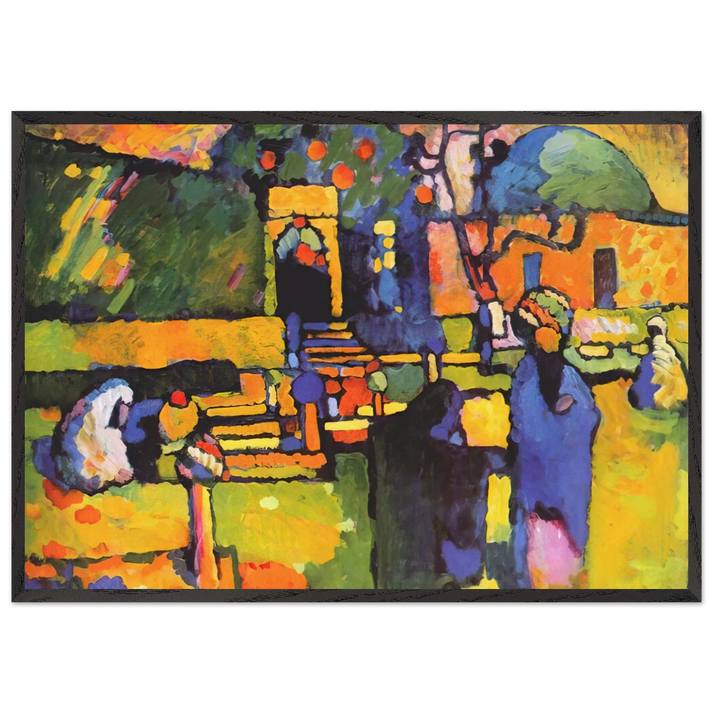 ARABS I CEMETERY 1909 - Wassily Kandinsky 70x100 cm / 28x40 inches Framed Art Print – Black Wooden Frame