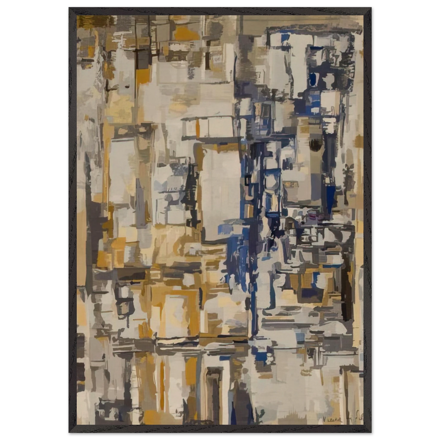 Janela - 1969 - Maria Helena Vieira da Silva Framed Art Print – Black Wooden Frame - Default Title - -Framed Art Print