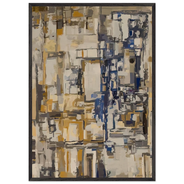 Janela - 1969 - Maria Helena Vieira da Silva 70x100 cm / 28x40 inches Framed Art Print – Black Wooden Frame