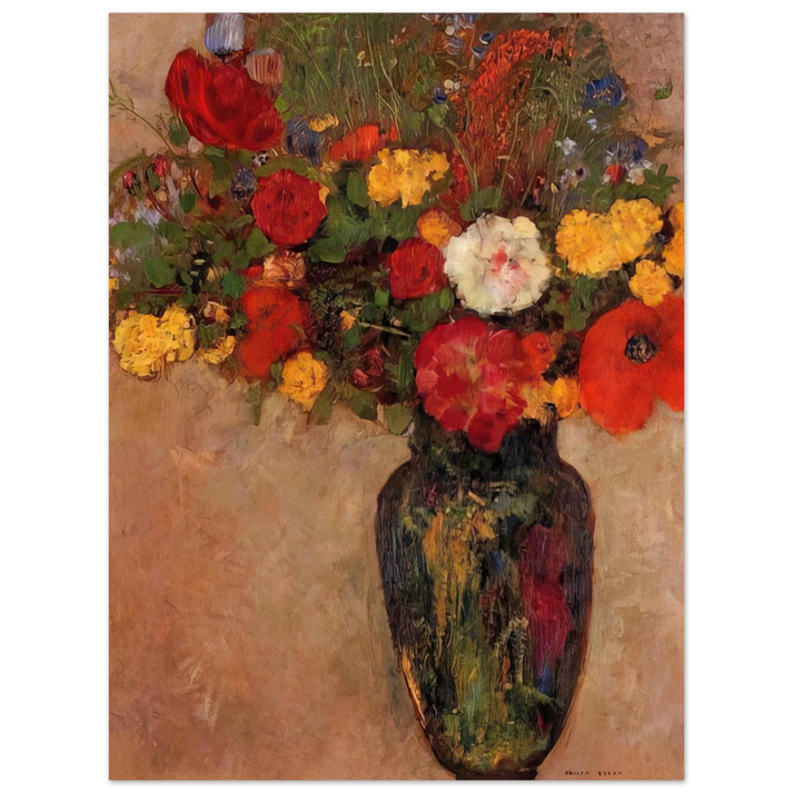 Odilon Redon - VASE OF FLOWERS 7 75x100 cm / 30x40inches Fine Art Poster