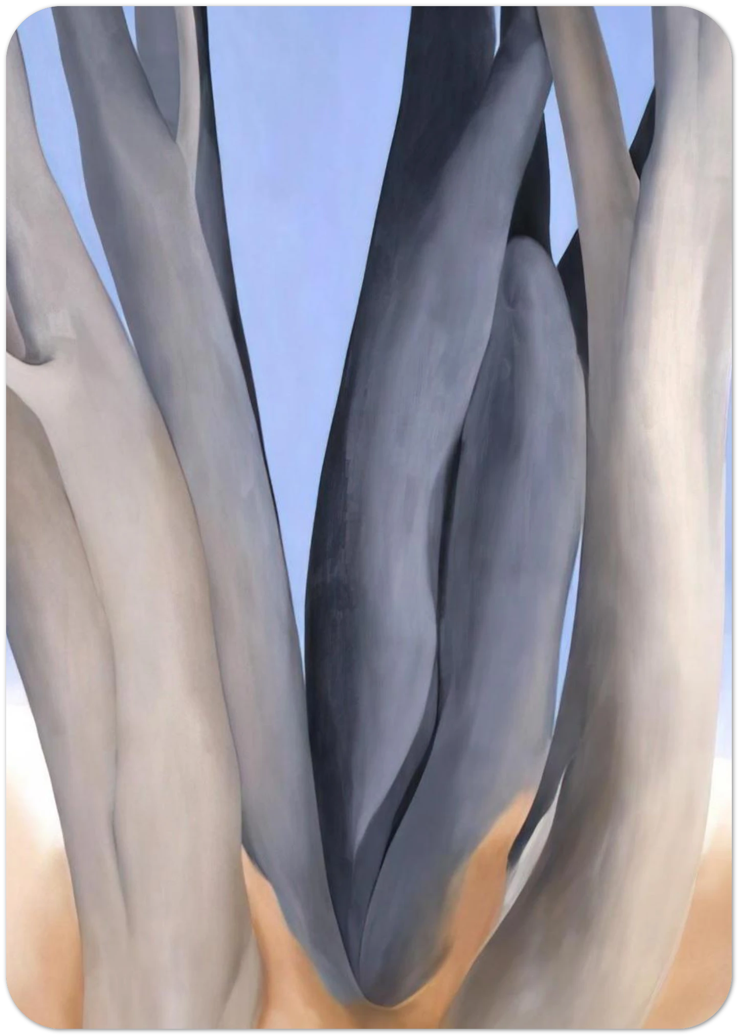 Dark Tree Trunks By Georgia O'Keeffe Pack of 10 Post Cards | Georgia O'Keeffe Post Cards | A6 (10.5 x 14.8 cm) - 4.1 x 5.8 inches