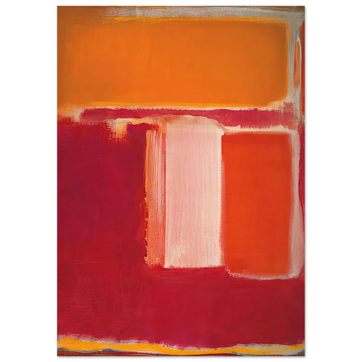 Mark Rothko - Yellow, Cherry, Orange - 1947 Wall Art - 60x80 cm / 24x32 inches - Premium Wooden Framed Poster With Fine Art Paper - Black frame