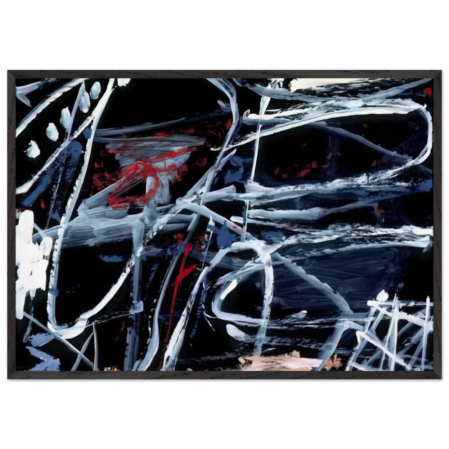 EPISODE - Jean Dubuffet 70x100 cm / 28x40 inches Framed Art Print – Black Wooden Frame