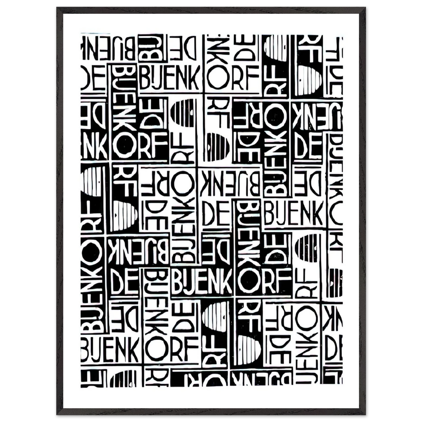 MC Escher - ESCHER (18) Wall Art - 60x80 cm / 24x32 inches - Premium Wooden Framed Poster With Fine Art Paper-canvas - Wood frame