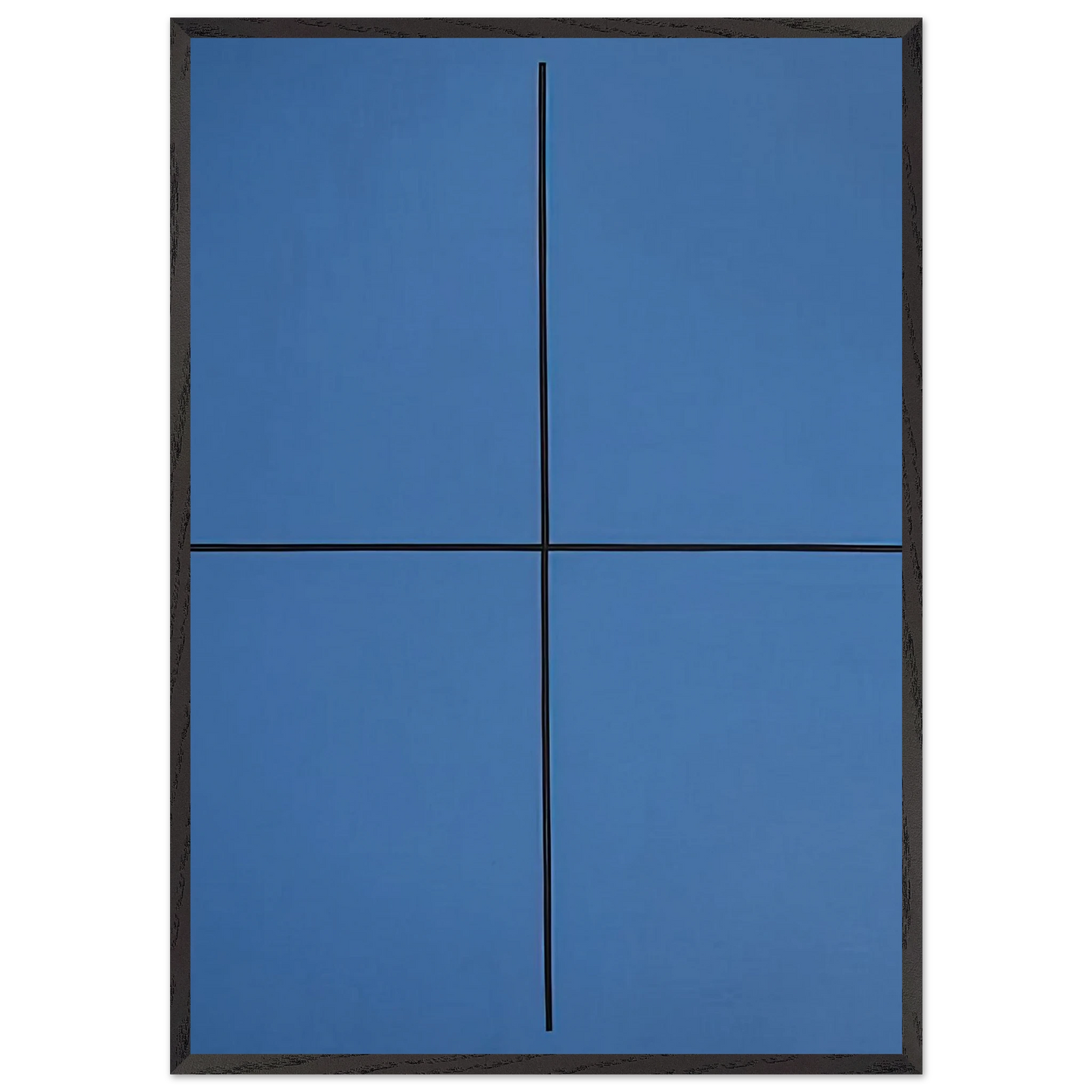 Event in Blue - 1994 - Leon Polk Smith 70x100 cm / 28x40 inches Framed Art Print – Black Wooden Frame