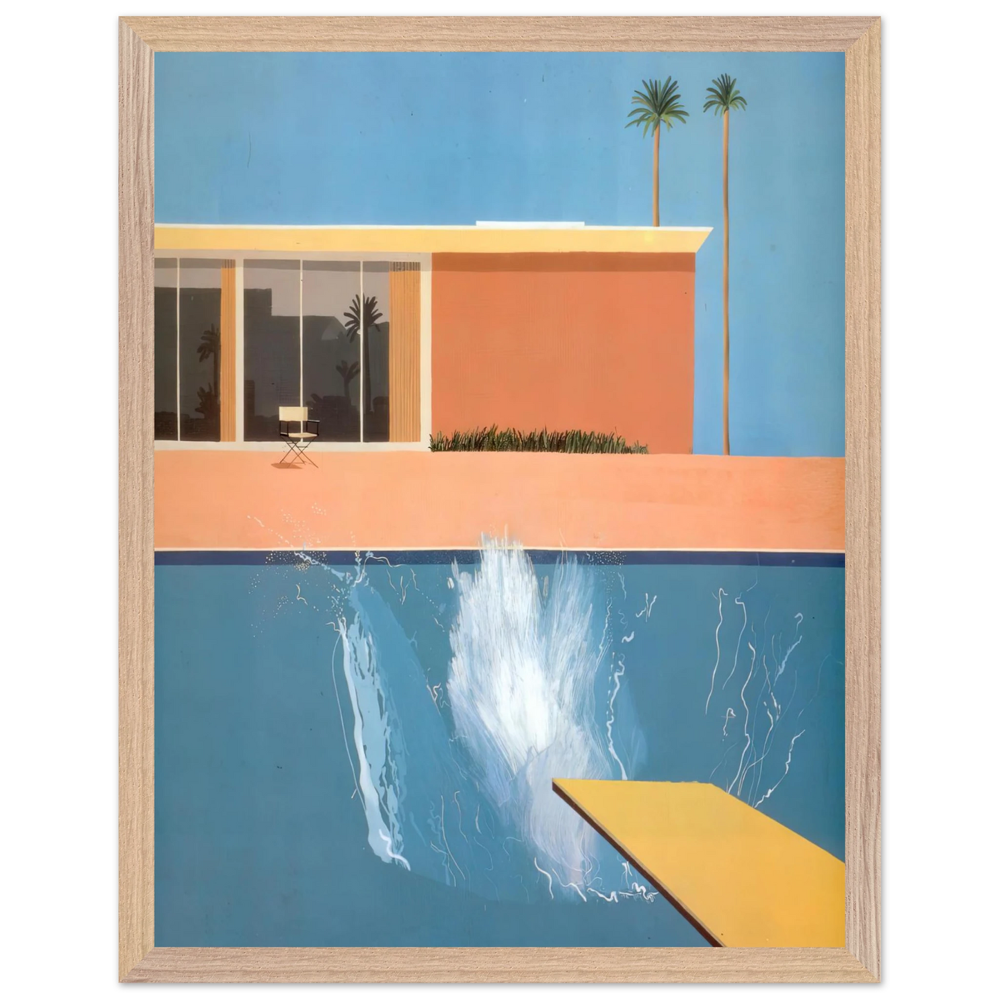 David Hockney - David Hockney Wall art - 50x70 cm / 20x28 Inches - Premium Wooden Framed Poster With Fine Art Paper - Black frame