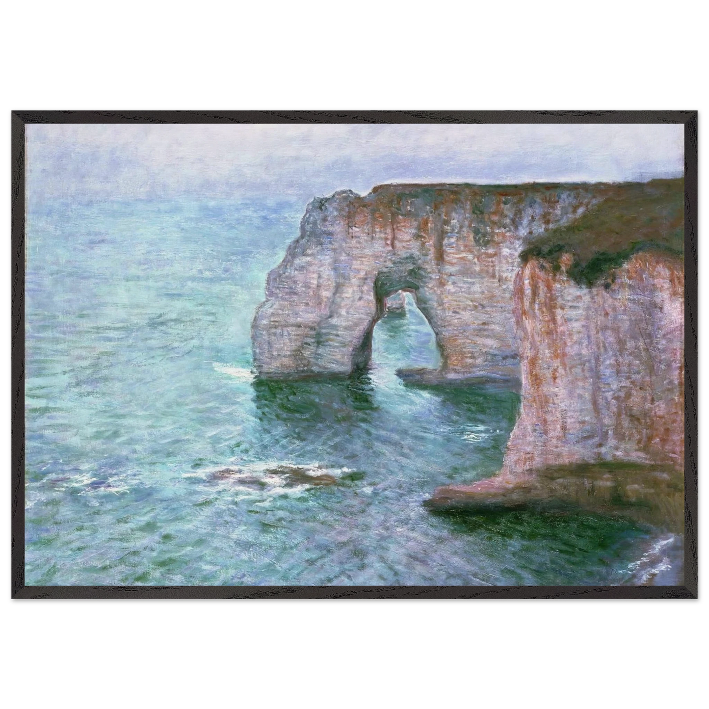 The Manneport Seen from the East - claude monet Framed Art Print – Black Wooden Frame - Default Title - -Framed Art Print