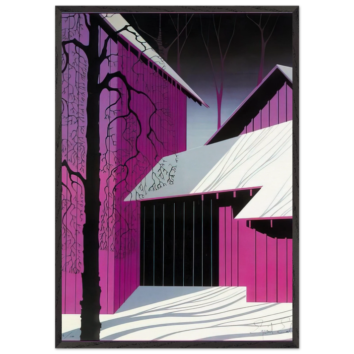 Amethyst - Eyvind Earle 70x100 cm / 28x40 inches Framed Art Print – Black Wooden Frame
