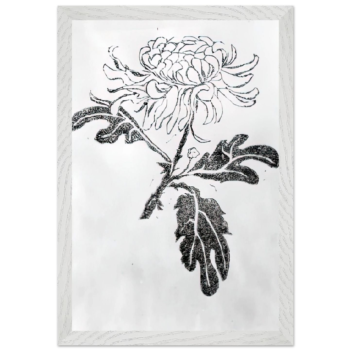 MC Escher - CHRYSANTHEMUM Wall Art - 30x40 cm / 12x16 inches - Premium Wooden Framed Poster With Fine Art Paper - Wood frame