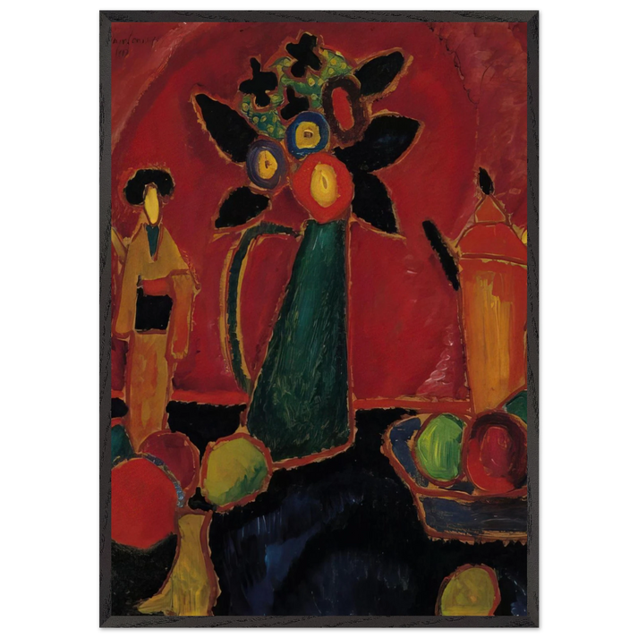 JAPANESE FLOWER 1913 - Alexej von Jawlensky 70x100 cm / 28x40 inches Framed Art Print – Black Wooden Frame