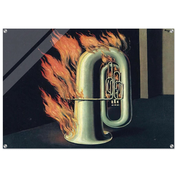 THE DISCOVERY OF FIRE 1935 - Rene Magritte Acrylic Print - 70x100 cm / 28x40″ inches | Rene Magritte Wall Art | Rene Magritte Prints