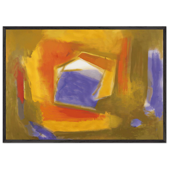 UNTITLED 1990 - Esteban Vicente 70x100 cm / 28x40 inches Framed Art Print – Black Wooden Frame
