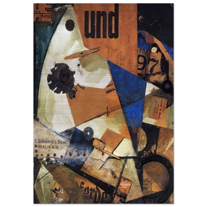 THE AND PICTURE 1919 - Kurt Schwitters Brushed Aluminum Print - 70x100 cm / 28x40 inches | Kurt Schwitters Aluminum Print | Kurt Schwitters Prints