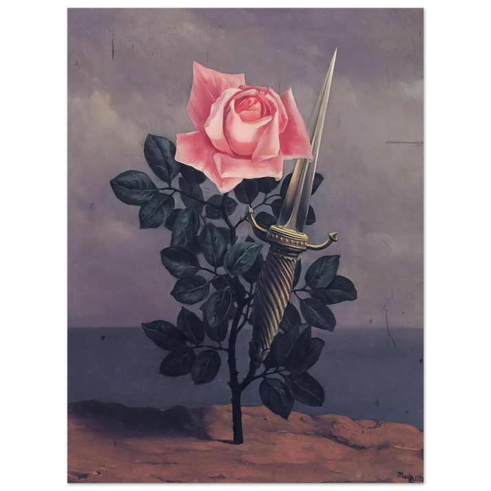 Rene Magritte - THE BLOW TO THE HEART 1952 75x100 cm / 30x40inches Fine Art Poster