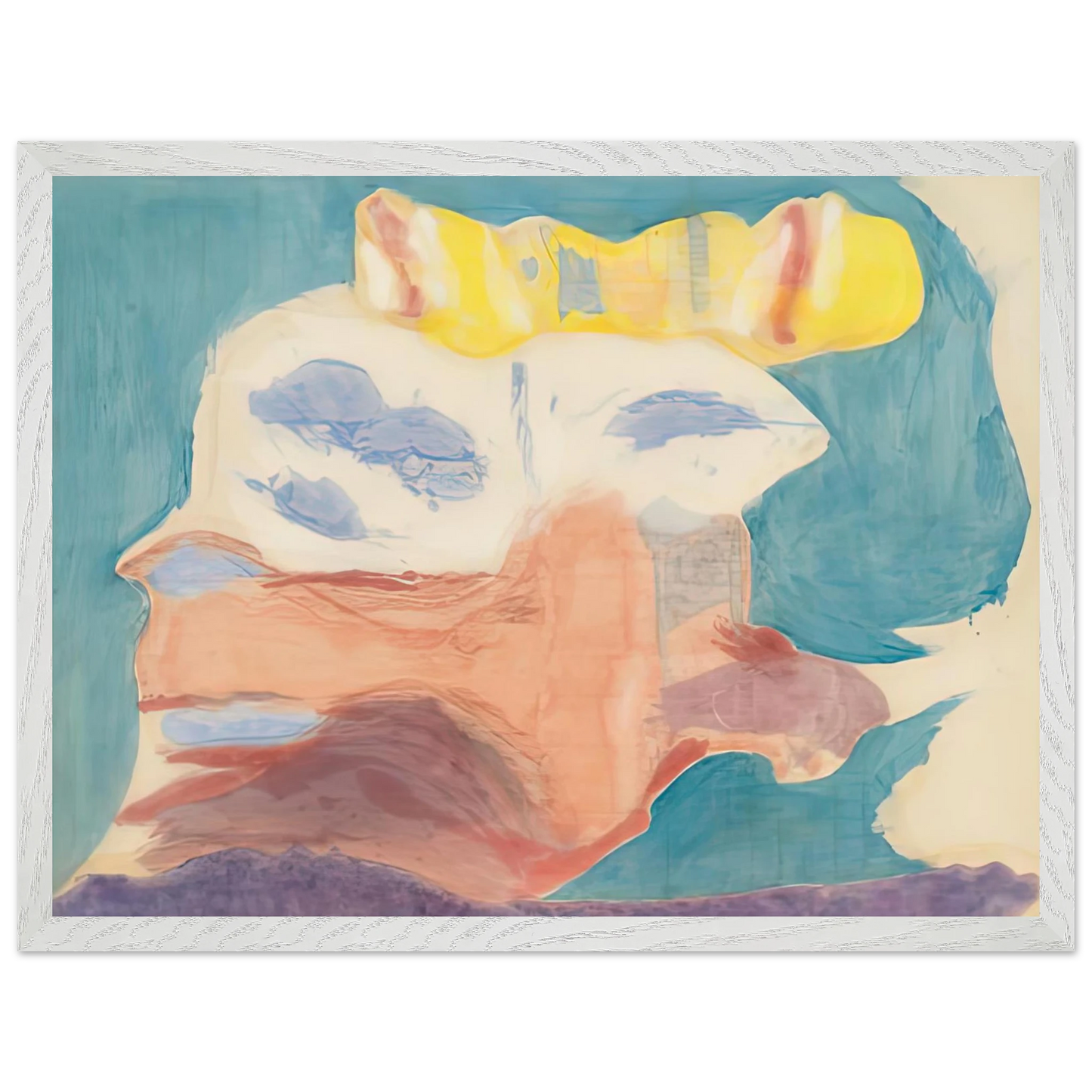 Helen Frankenthaler - Sea Goddess, 1963- Wall Art - 30x40 cm / 12x16 inches - Premium Wooden Framed Poster With Fine Art Paper - Wood frame