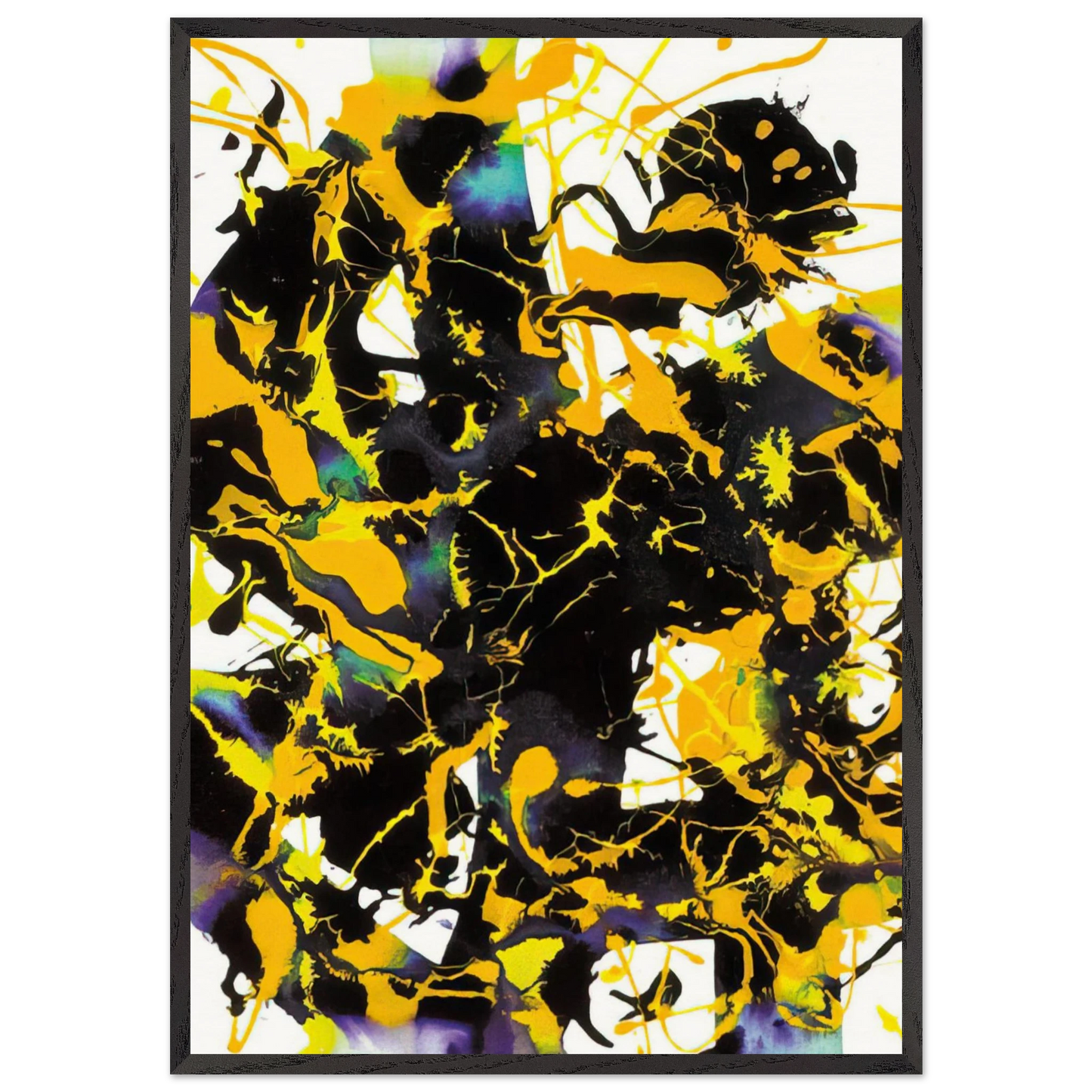 Untitled SFP94-53 SFF 1727 - Sam Francis Framed Art Print – Black Wooden Frame - Default Title - -Framed Art Print
