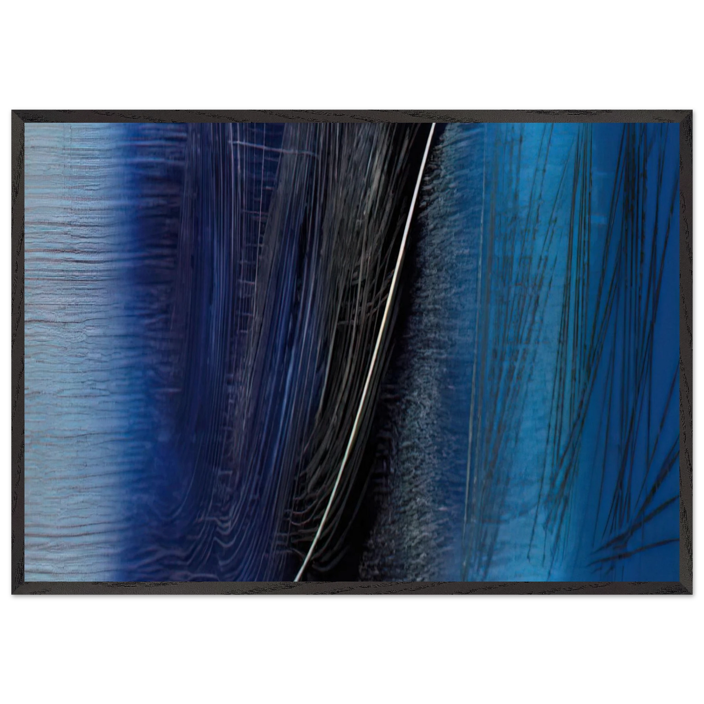 Untitled T1962-L7 - 1962 - Hans Hartung Framed Art Print – Black Wooden Frame - Default Title - -Framed Art Print