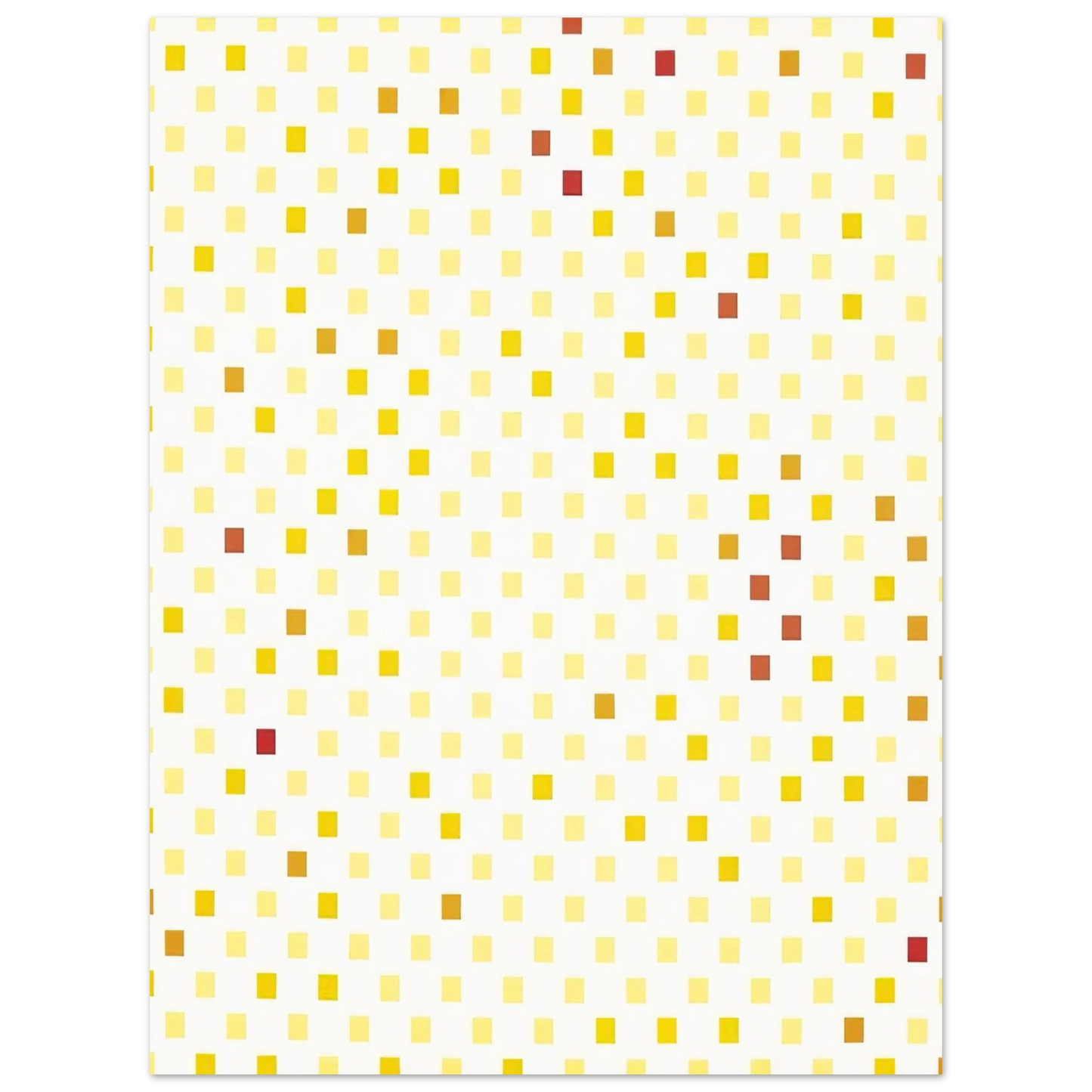 Francois Morellet - Répartition aléatoire du rouge au jaune suivant progression... - 1970 Fine Art Poster - Default Title
