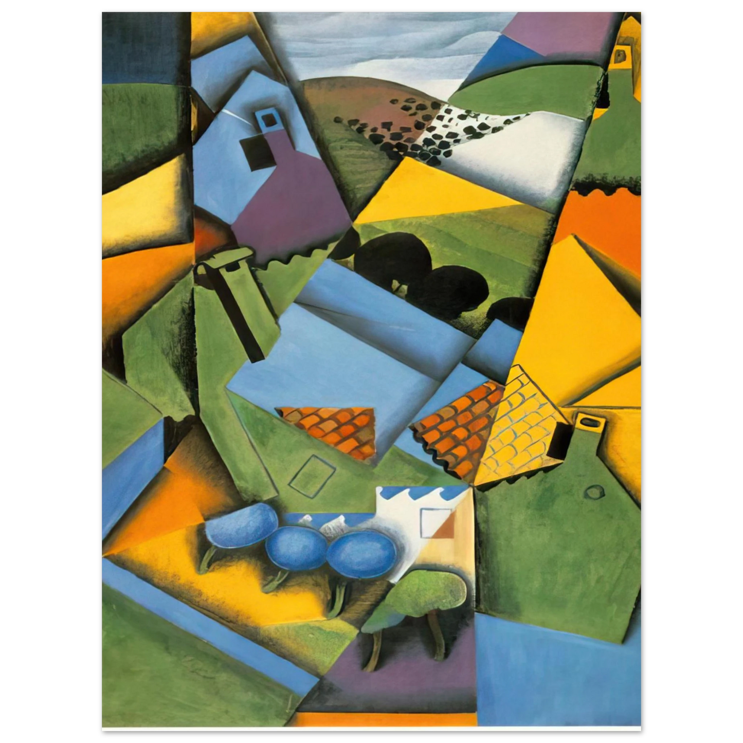 Juan Gris - LANDSCAPE WITH HOUSE AT CERET 1913 Fine Art Poster - Default Title