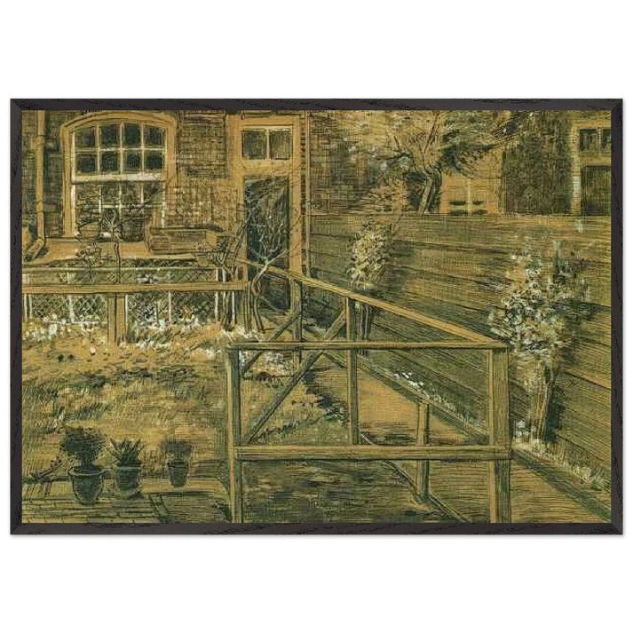Siens Mothers House Closer View - Vincent van Gogh 70x100 cm / 28x40 inches Framed Art Print – Black Wooden Frame