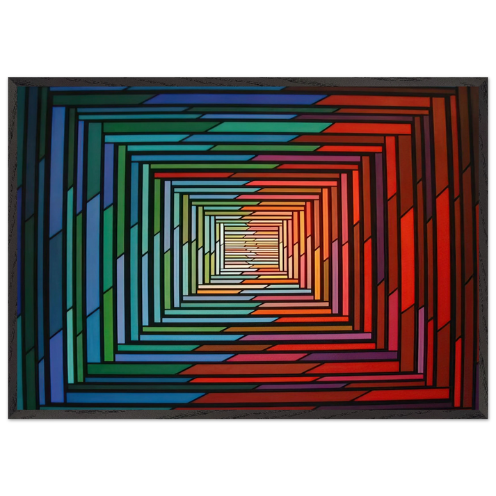 No Stop - 1996 - Piero Dorazio 70x100 cm / 28x40 inches Framed Art Print – Black Wooden Frame