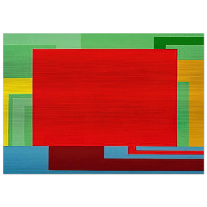 Soul Control - 1991 - Peter Halley Brushed Aluminum Print - 70x100 cm / 28x40 inches | Peter Halley Aluminum Print | Peter Halley Prints