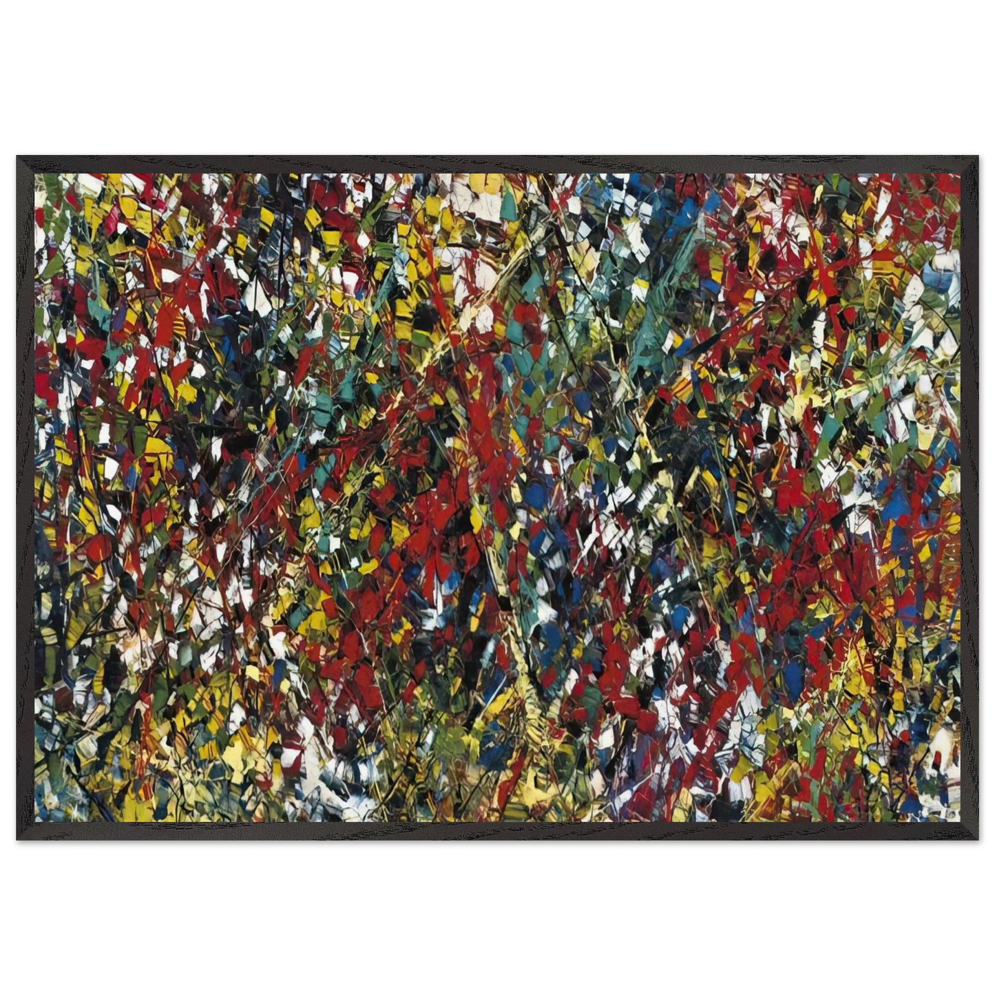 Composition N3 - Jean-Paul Riopelle Framed Art Print – Black Wooden Frame - Default Title - -Framed Art Print