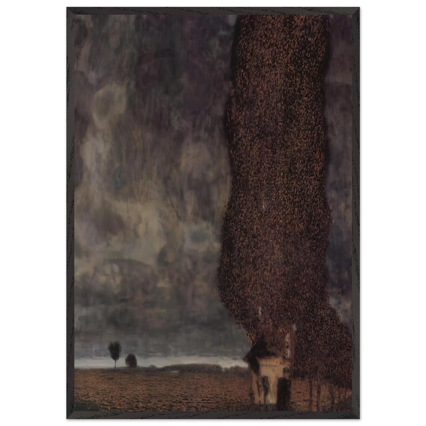 THE BIG POPLAR II 1903 - Gustav Klimt 70x100 cm / 28x40 inches Framed Art Print – Black Wooden Frame