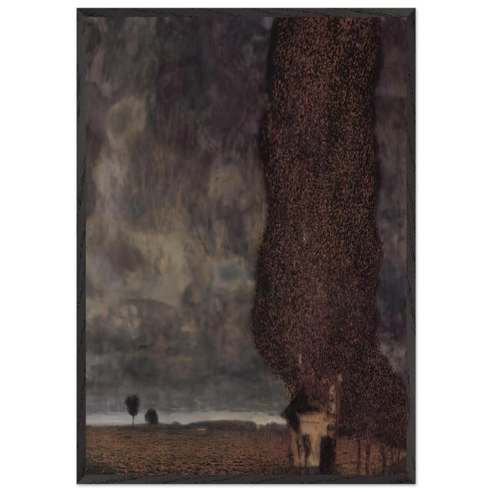 THE BIG POPLAR II 1903 - Gustav Klimt 70x100 cm / 28x40 inches Framed Art Print – Black Wooden Frame