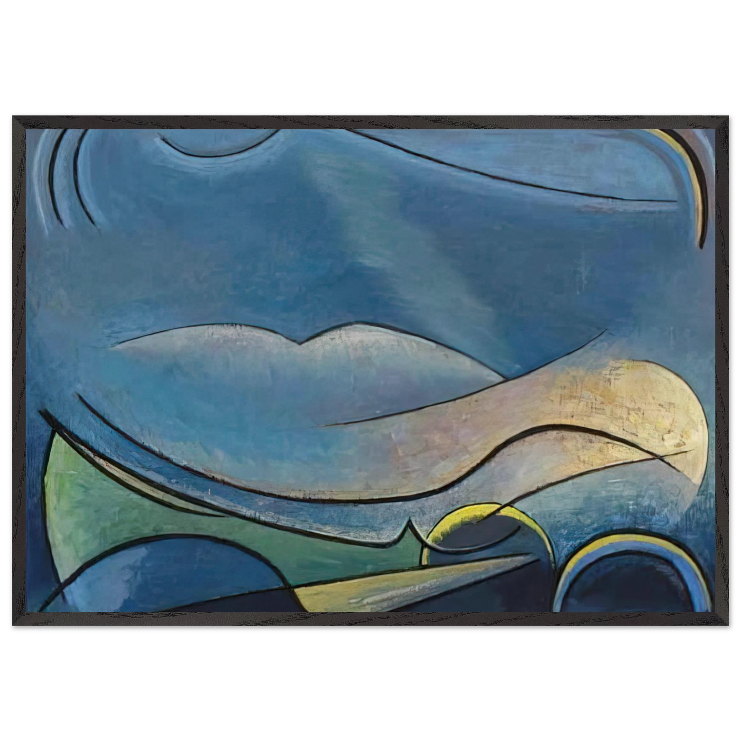 The Spirit of Remote Hills - 1958 - Lawren Harris 70x100 cm / 28x40 inches Framed Art Print – Black Wooden Frame