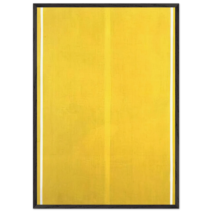 Yellow Painting - Barnett Newman 70x100 cm / 28x40 inches Framed Art Print – Black Wooden Frame