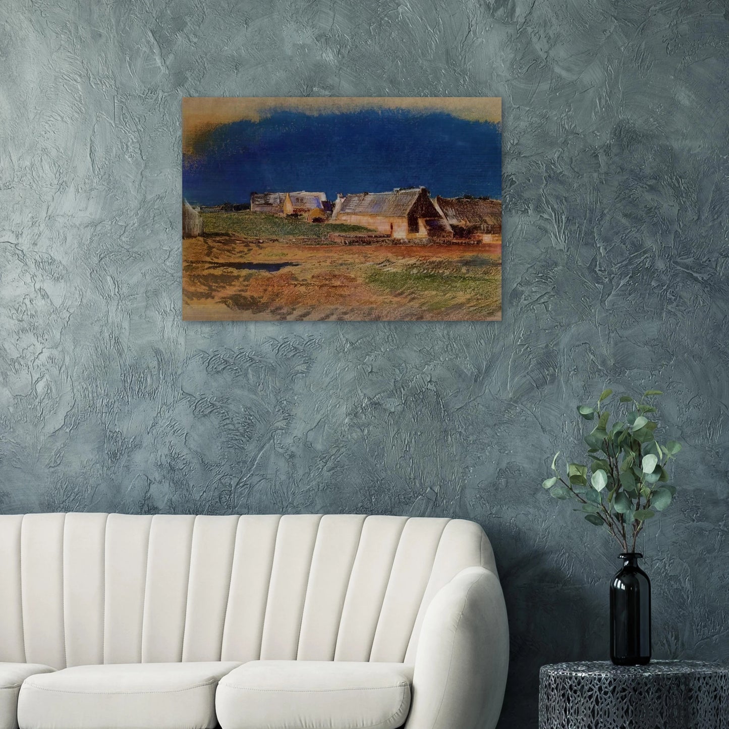 LANDSCAPE IN BRITTANY PEYRELEBADE - Odilon Redon Brushed Aluminum Print - 70x100 cm / 28x40 inches | Odilon Redon Aluminum Print | Odilon Redon Prints