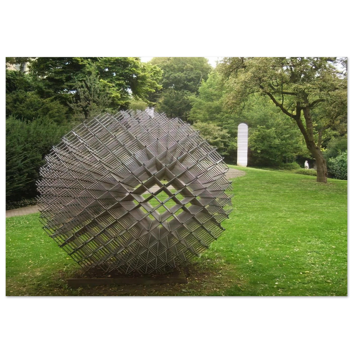 Sphere - Matter - 1962 - Francois Morellet Brushed Aluminum Print - 70x100 cm / 28x40 inches | Francois Morellet Aluminum Print | Francois Morellet Prints