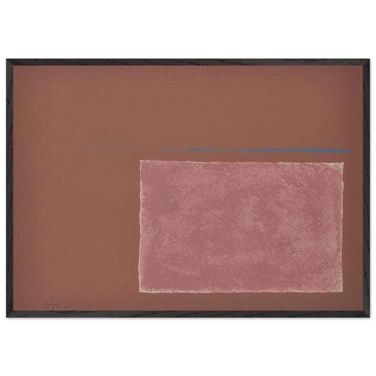 Spartan Sun Box I - Color Field Painting - Theodoros Stamos 70x100 cm / 28x40 inches Framed Art Print – Black Wooden Frame