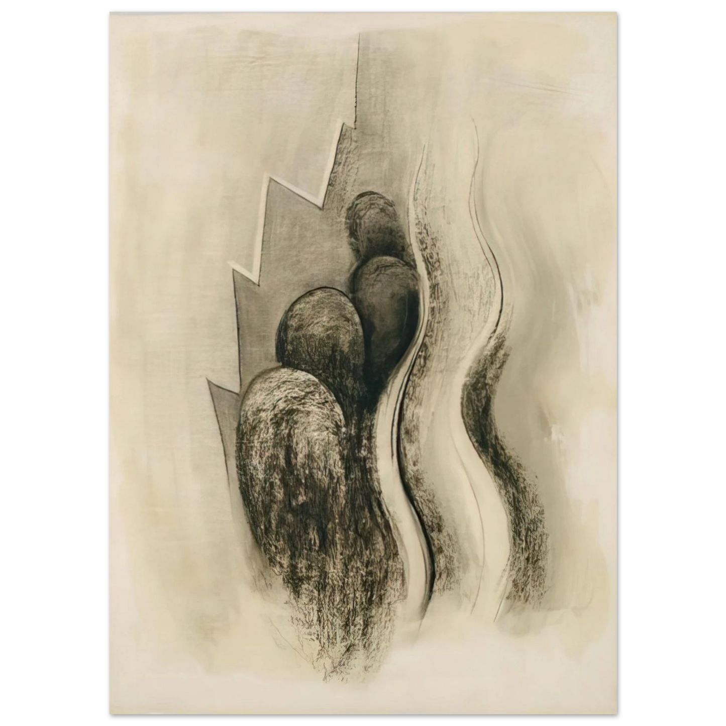 Georgia O'Keeffe - Drawing XIII Fine Art Poster - 75x100 cm / 30x40 inches