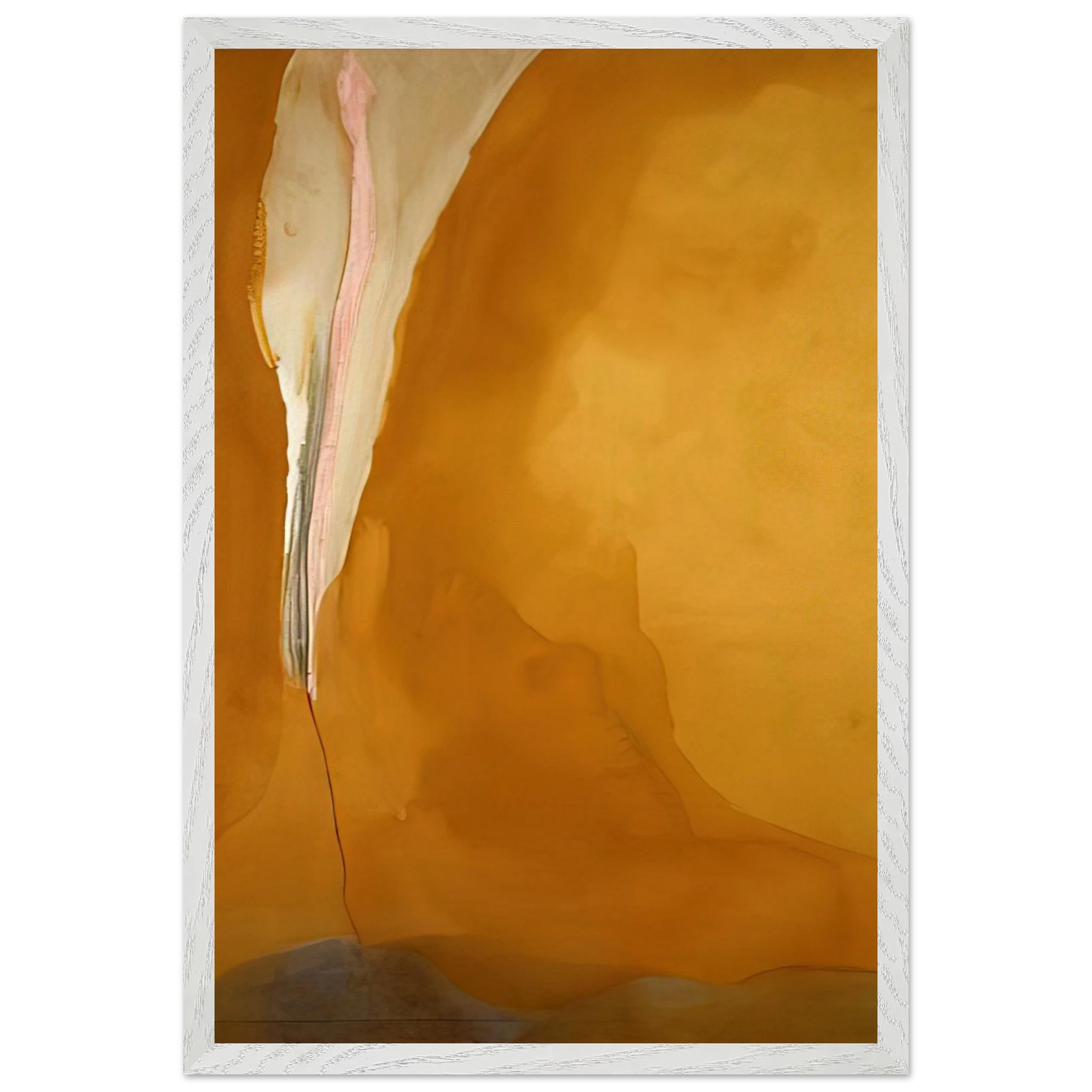 Helen Frankenthaler - Coral Wedge - 1972 Wall art - 70x100 cm / 28x40 inches - Premium Wooden Framed Poster With Fine Art Paper - Black frame