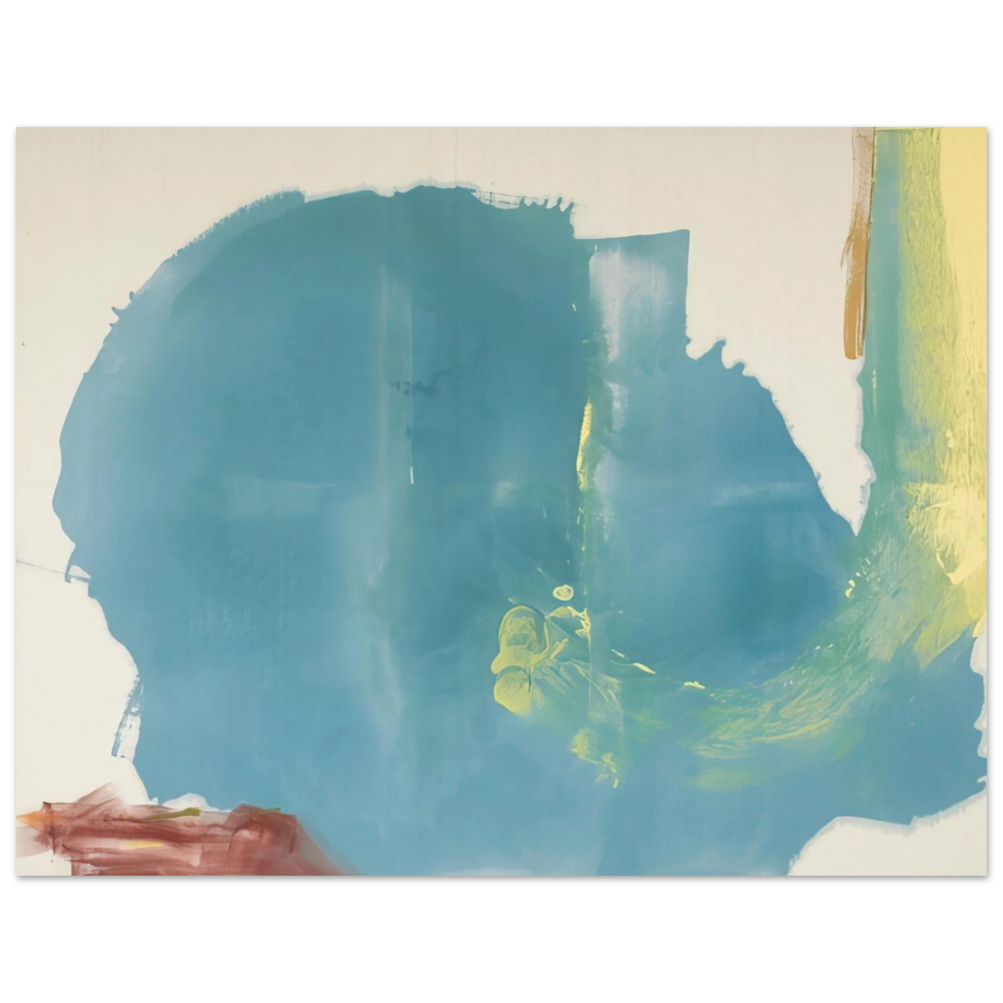 Helen Frankenthaler - Where Necessary - 1977 Wall art - 15x20 cm / 6x8 inches - Premium Wooden Framed Poster With Fine Art Paper - White frame