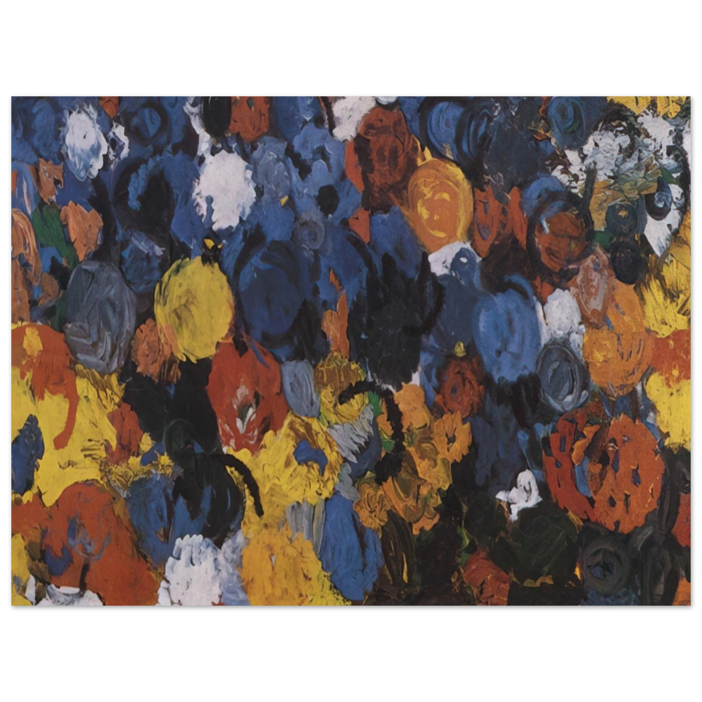 Ernst Wilhelm Nay - Blue Flood - 1960 Fine Art Poster - Default Title