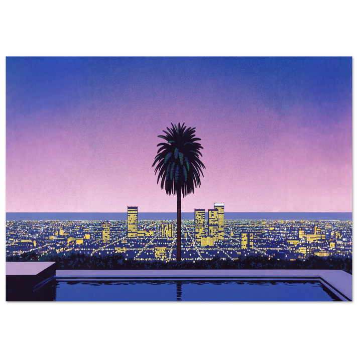 Hiroshi Nagai - Pacific Breeze 2 Wall Art - 21x29.7 cm / 8x12" - Premium Wooden Framed Poster With Fine Art Paper - White frame