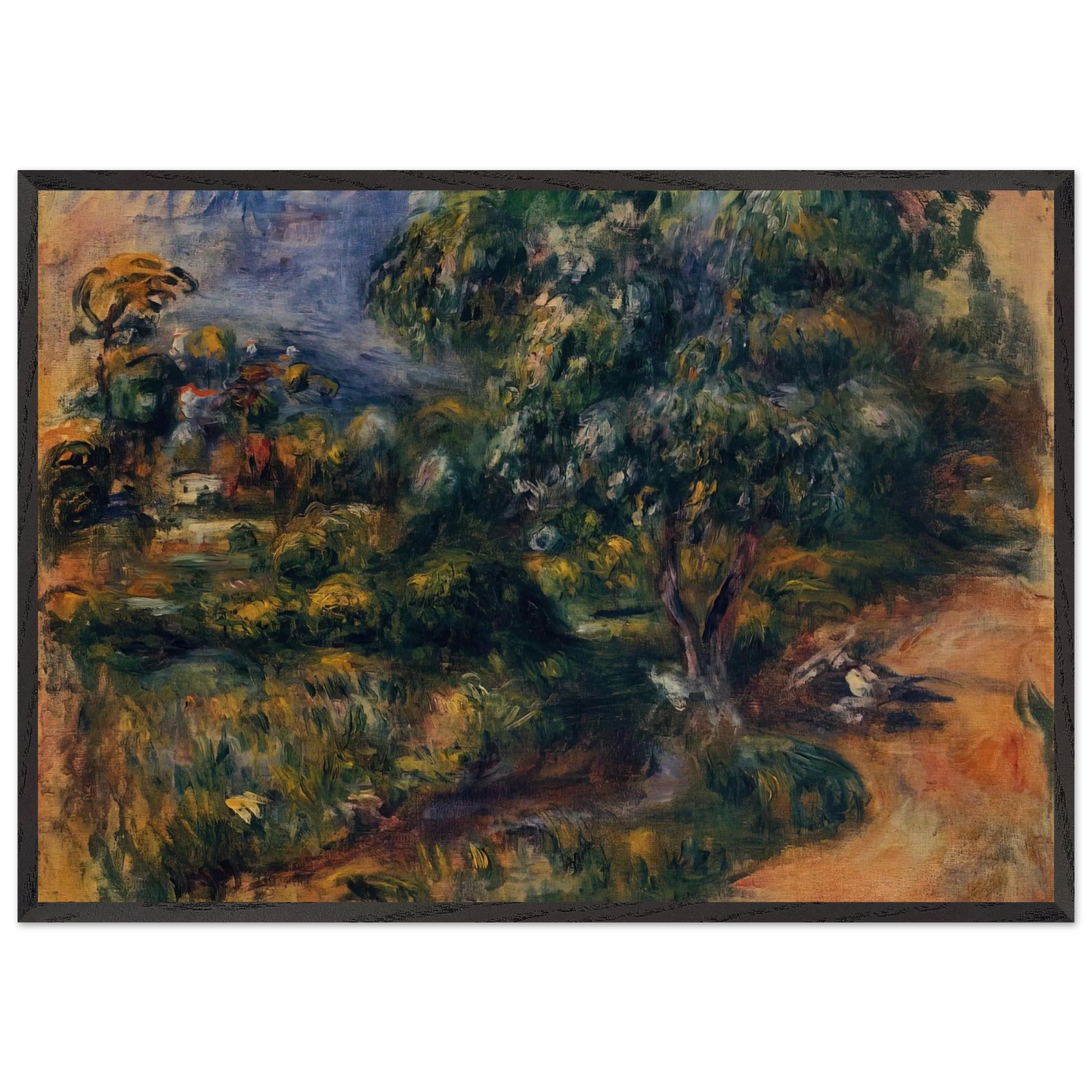 The Beal - Pierre-Auguste Renoir 70x100 cm / 28x40 inches Framed Art Print – Black Wooden Frame